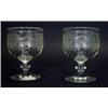 Image 1 : Pair of Victorian clear glass goblets cut w…