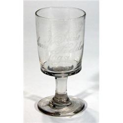 Late Victorian glass rummer engraved for Ja…