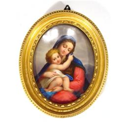 Oval Continental porcelain plaque hand pain…