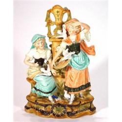 Hand painted Continental porcelain figure g…