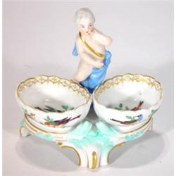 Meissen hand painted porcelain table salt m…