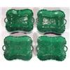 Image 1 : Four Victorian green glazed rectangular twi…