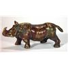 Image 1 : Cast bronze standing rhinoceros, 13cm in le…