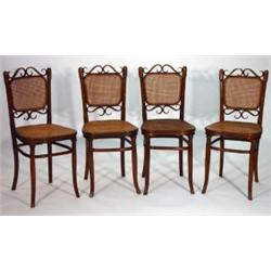 Set of four bentwood Josef Hoffman chairs w…
