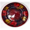 Image 1 : Moorcroft red Flambe plate, hand painted an…