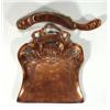 Image 1 : Copper Art Nouveau crumb tray and brush, em…
