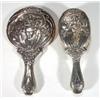 Image 1 : Art Nouveau silver backed hand mirror and m…