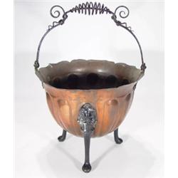 Copper and iron Arts and Crafts coal bucket…