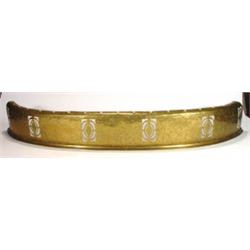 Arts and Crafts semi circular brass fender …