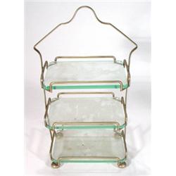 Art Deco silver plated three tier cake stan…