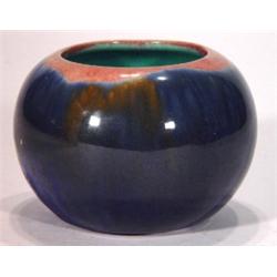 Continental pottery high fired globular vas…