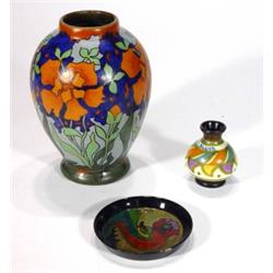 Large Gouda pottery vase, hand painted with…