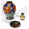 Image 1 : Large Gouda pottery vase, hand painted with…