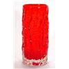 Image 1 : Large Whitefriars red bark design vase, 24c…