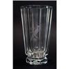 Image 1 : Orrefors clear cut glass vase engraved with…