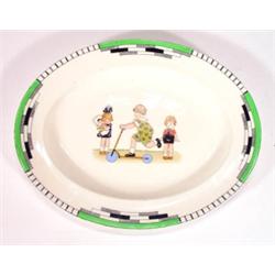 Oval Alfred Meakin Art Deco nurseryware pla…
