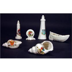 Selection of crested china including lighth…