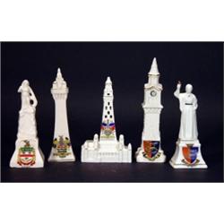 Selection of crested china monuments includ…