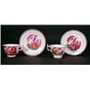 Image 1 : Two 19th century pink lustre cups and sauce…