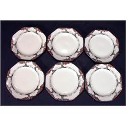 Six small hexagonal Crown Ducal 'Orange Tre…