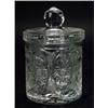 Image 1 : Cylindrical cut crystal biscuit barrel and …