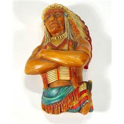 Large Bossons Indian Chief wall plaque, 27c…