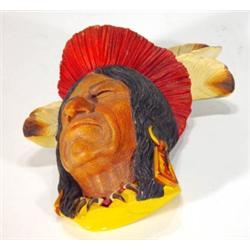 Bossons Indian Chief wall plaque, marks to …