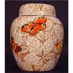 Large Phoenixware ginger jar and cover hand…