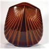 Image 1 : Brown glazed Rosenthal fan shaped vase with…