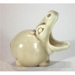 Grey glazed Wilkinson Pottery hippo with op…