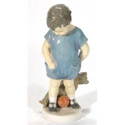 Hand painted Royal Copenhagen boy clutching…