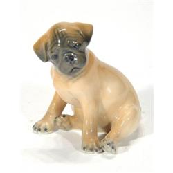 Hand painted Royal Copenhagen seated dog, m…