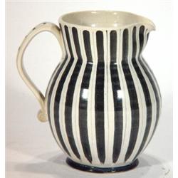 Rye Pottery jug, hand painted with black an…
