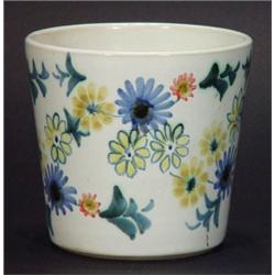 Rye pottery plant pot, hand painted with sp…
