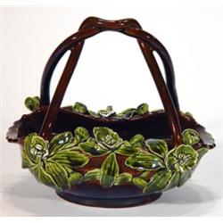 Salopian Pottery basket relief moulded with…