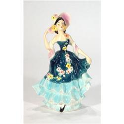 Hand painted Goebels figurine in a floral d…