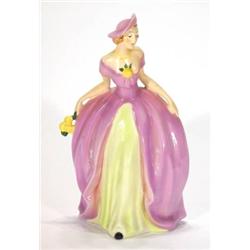 Hand painted Goebels figurine clutching flo…