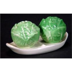 Hand painted Goebels lettuce shaped cruet o…