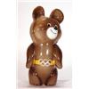 Image 1 : Hand painted USSR Olympic brown bear, red p…