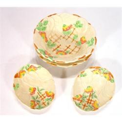 Hand painted Brentleigh floral bowl on stan…