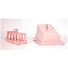Image 1 : Pink glazed Carltonware cheese dish and cov…