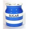 Image 1 : Large T.G.Green blue banded Cornishware sug…