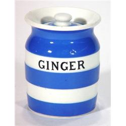 Small T.G.Green blue banded Cornishware gin…