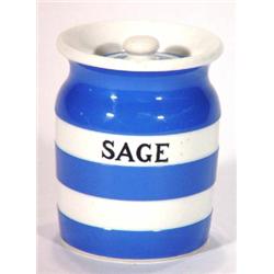 Small T.G.Green blue banded Cornishware sag…