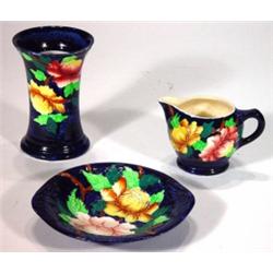 Small Maling vase, jug and dish hand painte…