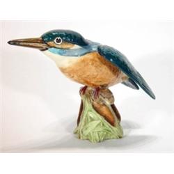 Hand painted Beswick kingfisher on reeds, m…