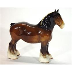 Large hand painted Beswick brown glaze shir…