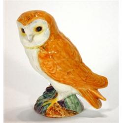 Hand painted seated Beswick barn owl, marks…