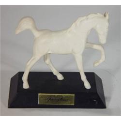 White glazed Beswick springtime foal on a b…