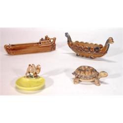 Early Wade camel ashtray, longboat, barge a…